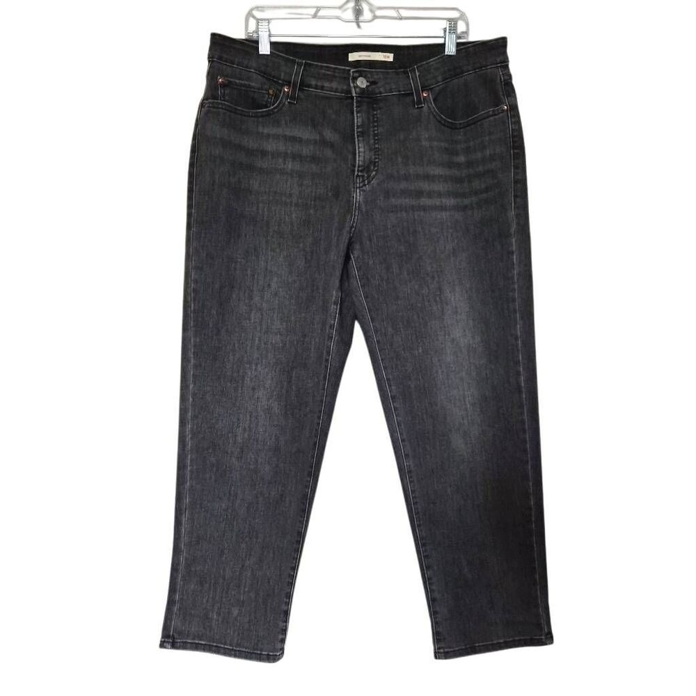 Levi Strauss & Co Boyfriend Mid Rise Black Jean Size 18W - Picture 2 of 9